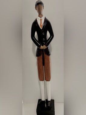 22” Hand-carved Wooden Golfer Figurine